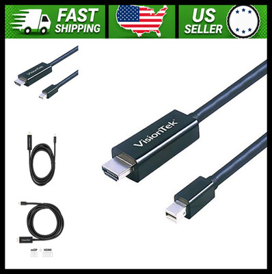 VisionTek Mini DisplayPort to HDMI 2.0 Active Cable 6 ft 4K 60Hz
