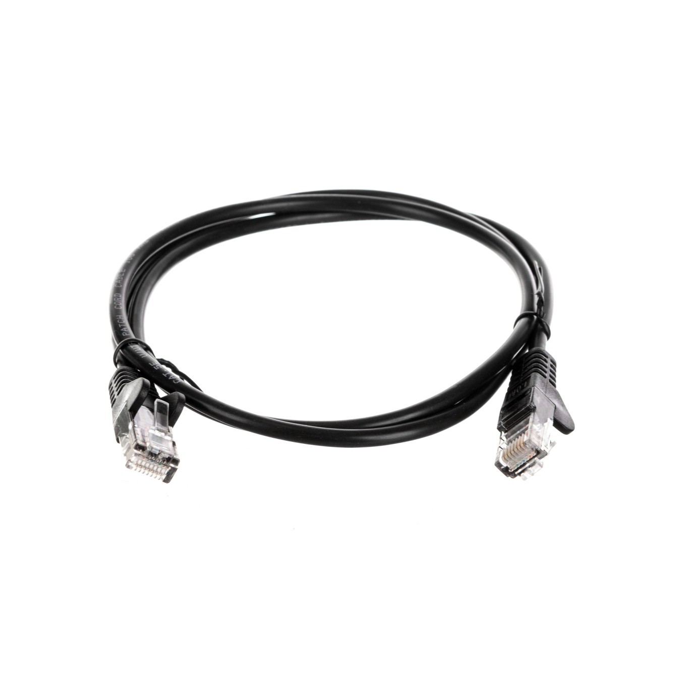 Patch Cable Patchcord U/UTP Cat.5e CCA Black 1m 68644