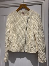 Per Una cream zip front jacket, size 18, quilted,Marks & Spencer, Bnwt