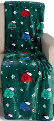 Peanuts Snoopy & Woodstock Winter Puffer Berkshire Throw Blanket-60x70in-NEW!!