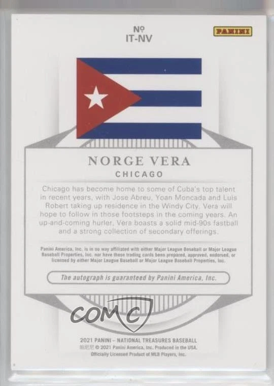 2021 Panini National Treasures International /99 Norge Vera #IT-NV Auto - Image 2 of 2