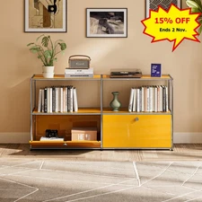 Classic Style Accent Modern Storage Cabinet Metal Storage Shelf Sideboard