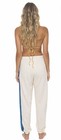 NEW AVIATOR NATION 5 Stripe Sweatpants Women's Size S Vintage White / Blue SMALL — photo 4