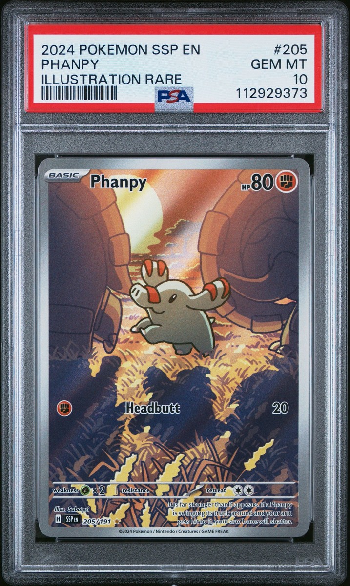 2024 POKEMON SSP EN-SURGING SPARKS ILLUSTRATION RARE #205 PHANPY