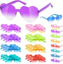 24 Pack Heart Sunglasses for Kids School, Valentines Day Party Birthday Gifts