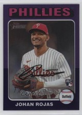 2024 Topps Heritage Hot Box Chrome Purple Refractor Johan Rojas #171 2g8