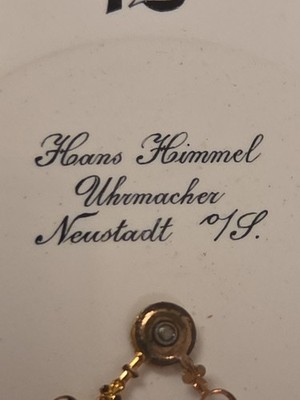 ZENITH Hans Himmel- NEUSTADT seltene Silber Herren Taschenuhr um 1900