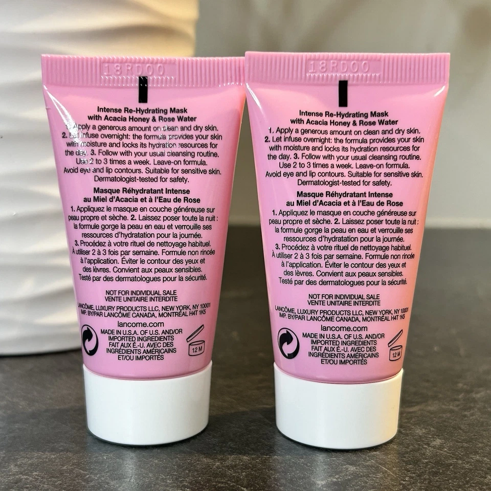 2- NUEVO Lancome Máscara de Jalea de Rosa Máscara Rehidratante Intensa 1 OZ RETIRADA Foto 2 de 4