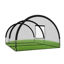 32ft Baseball Batting Cage Heavy-Duty Hitting Net w/ Sturdy Frame Training Cage