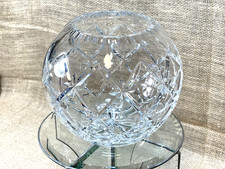 Faberge Pattern, Large Lead Crystal, Hand-Cut...