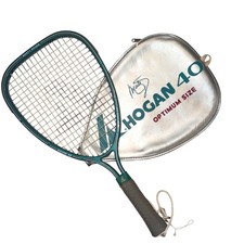 Marty Hogan 40 Optimum Size Racquetball Racket Teal Metallic with Silver Cover