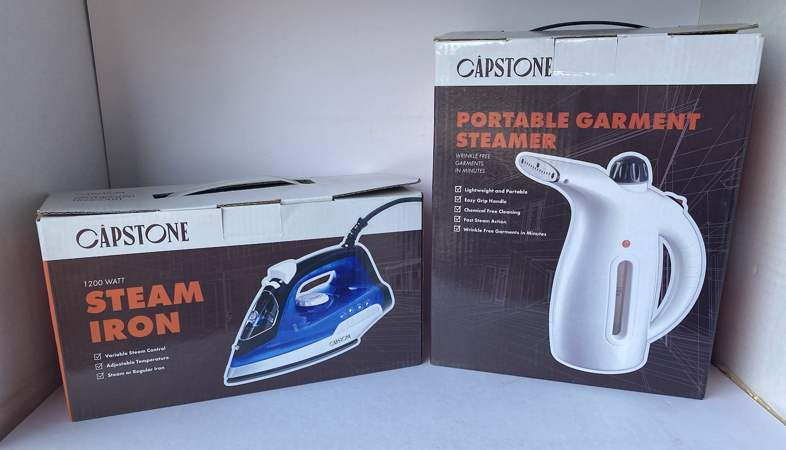 With Steam And Temperature Controls (corded) & Garment Steamer (new/unused)