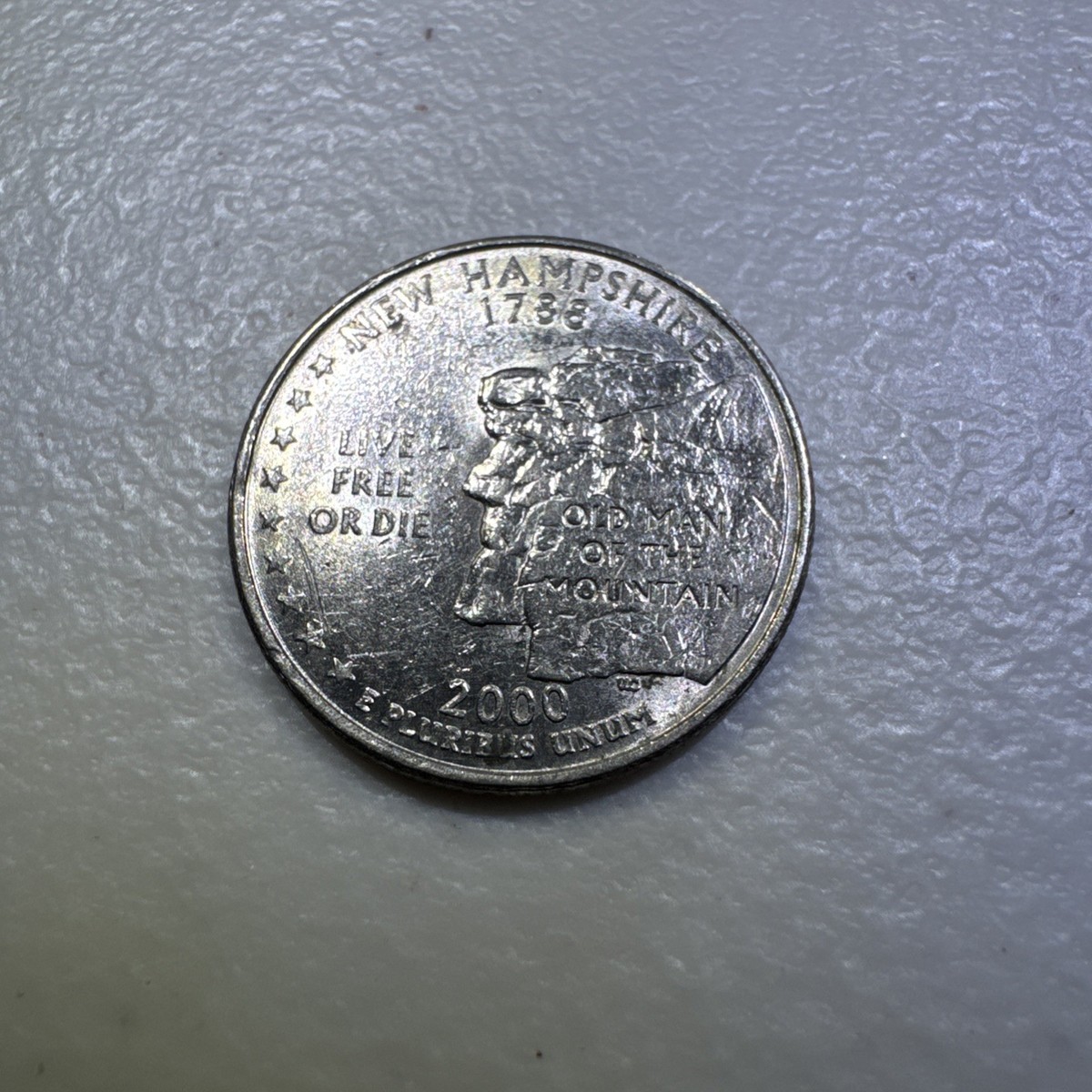 New Hampshire State Quarter Live Free Or Die/ Old Man Of The