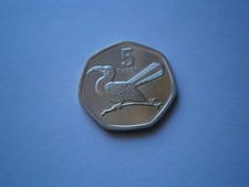 2013 Botswana 5 Thebe Coin | Red-Billed Hornbill AFRICA - Free Postage!!