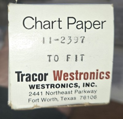 NEW in BOX  Westronics CT112397 roll of 12'' Chart Paper