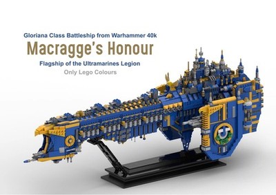 Gloriana Class Schlachtschiff Bausteine Set Flagship Warhammer 40K MOC Steine 