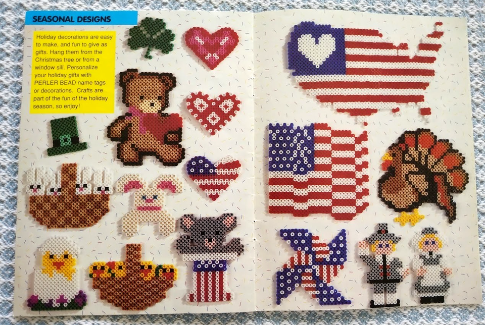 SUPER BOOK OF PATTERN ~ 200 designs/ideas for Perler beads | eBay