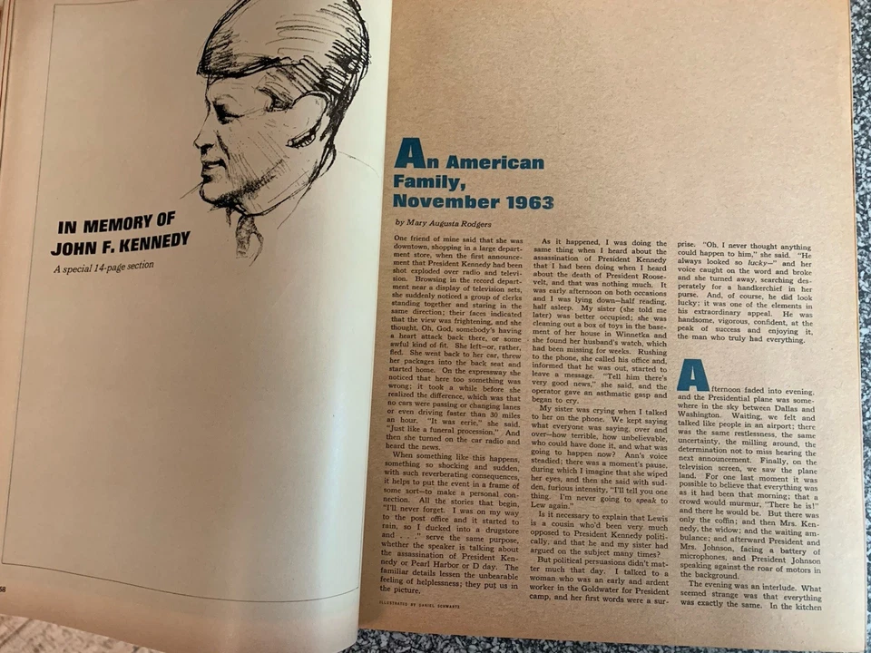 1964 Redbook Magazine November In Memory Of John F. Kennedy Special 14 Page Sec - Image 2 of 3