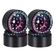 4 Pack 1.9" Metal Beadlock Wheels for 1/10 RC Crawlers, SCX10, D90, TRX4 Wheels
