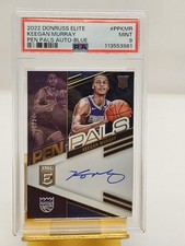2022-23 Elite Keegan Murray Pen Pals Rookie Auto RC #PP-KMR PSA 9 Kings Blue /25