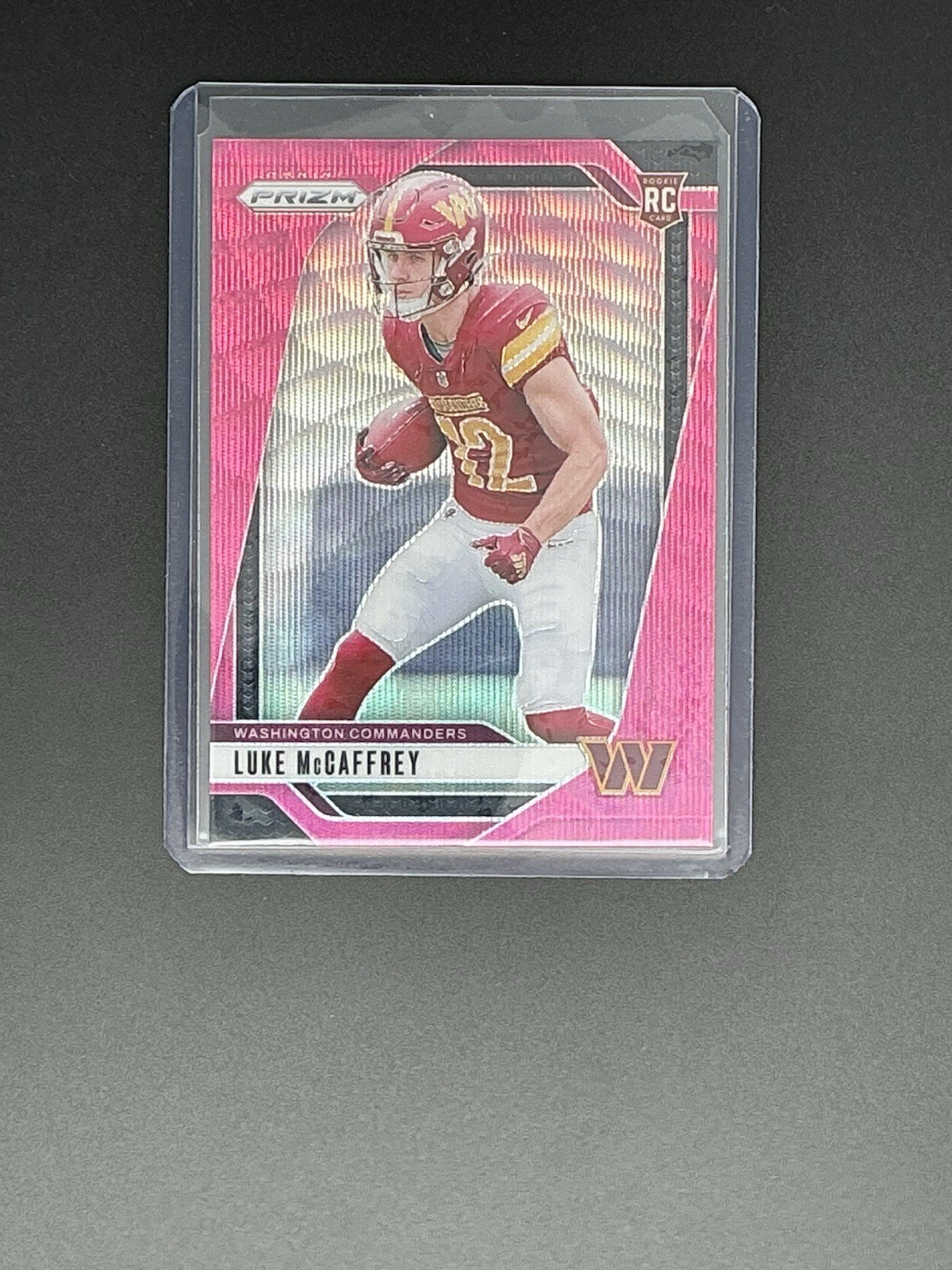 2024 Panini Prizm - Luke McCaffrey Pink Wave Prizm Rookie RC #367