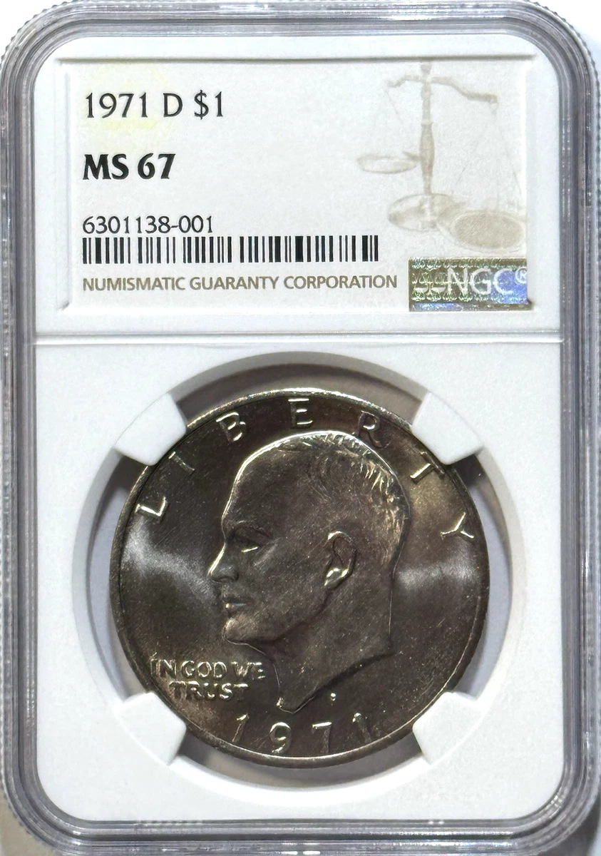 «匿名発送» ドワイト・D・アイゼンハワー 純銀メダル MS 67 Graded Eisenhower Dollars (1971-1978) for sale | eBay