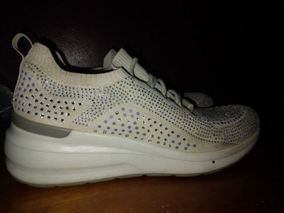 Skechers Street Billion Rhinestone Womens Size 7 White Running Shoes Sneakers