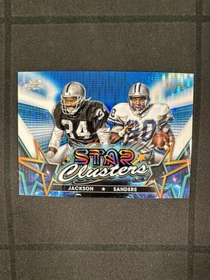 Barry Sanders Bo Jackson 2024 Topps Cosmic Chrome Star Clusters SCL-Blue 85/99