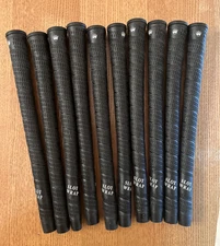 ROYAL GRIP SLOT WRAP GOLF CLUB GRIPS BLACK SET OF 10 USA - NEW OLD STOCK Round