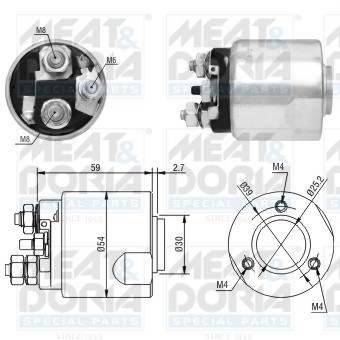 Meat & Doria Magnetschalter Starter FüR Mercedes-Benz A-Klasse W169 W168-image