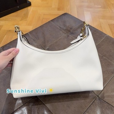 COACH Juliet Shoulder Bag 30 Crossbody Leather CR981 Brass /Chalk