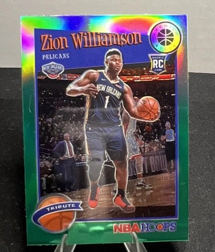 2019-20 Panini NBA Hoops Premium Stock - Zion Williamson #296 Green Prizm (RC)