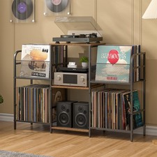 3IngSeagulls Record Player Stand with Vinyl Storage, Storage Standard