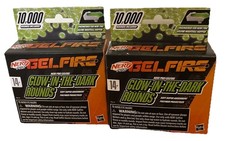 Nerf Pro GelFire Glow in The Dark Rounds Lot Of 2 - 10,000 Rounds In Each New 