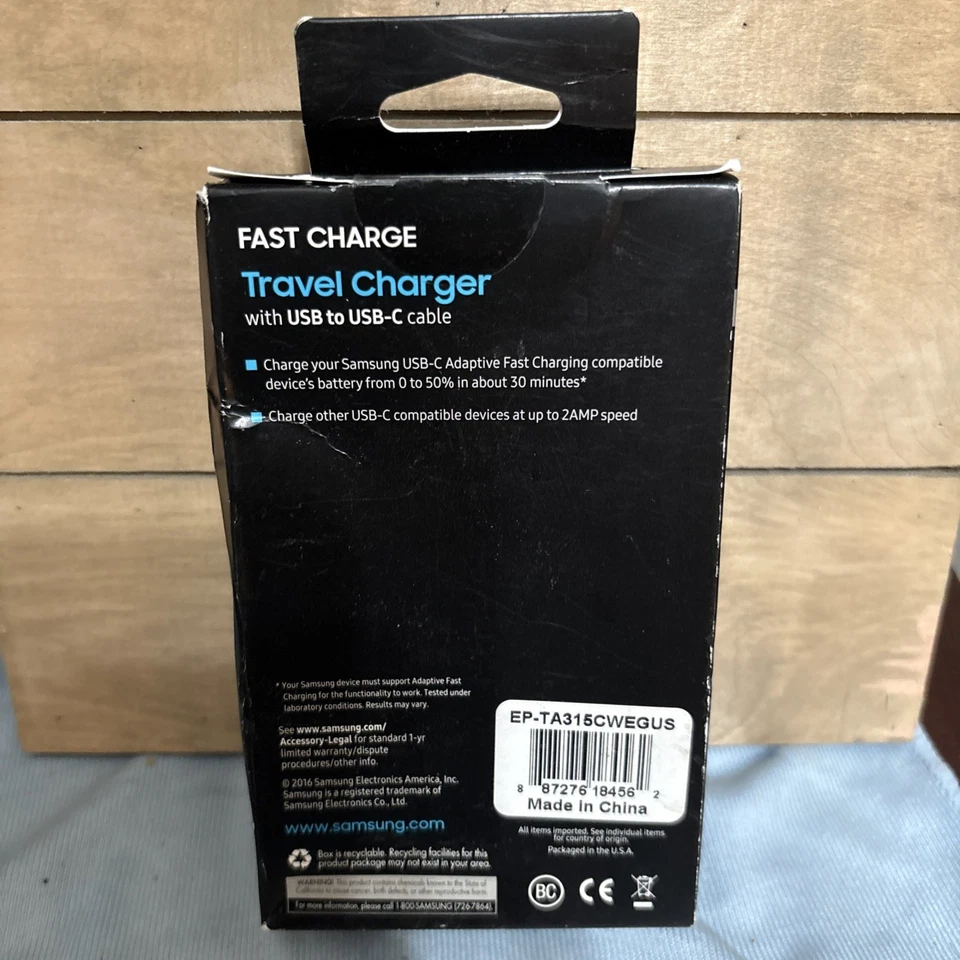 NUEVO Cargador de Pared Original Samsung - Carga Rápida USB -C Blanco EP-TA315CWEGUS Foto 2 de 4