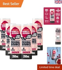 Bathe in Nature: Vanilla Milk & Raspberry Shower Gel, Pack of 6 x 250ml Bottles 7.30 per litre