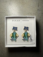 NIB Baublebar X Disney Pixar Sulley Monsters Inc University Earrings NEW