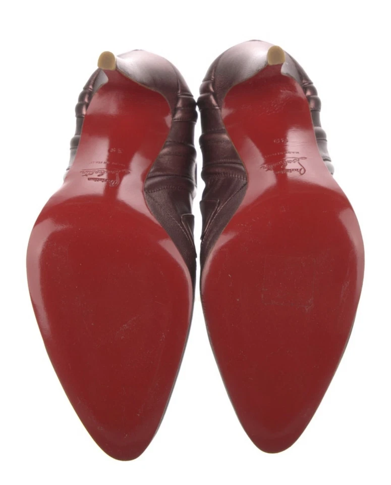 Christian Louboutin Botines Cuero Púrpura Foto 2 de 4