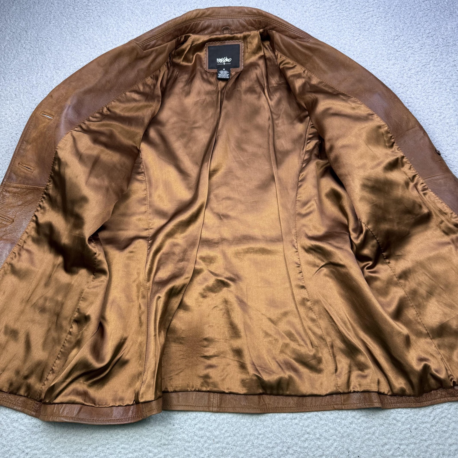 Mossimo Leather Jacket Womens Medium Button Front… - image 3