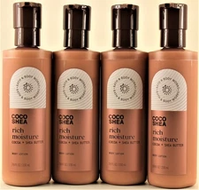 QTY 4 - Bath & Body Works COCO SHEA Rich Moisture Body Lotion Shea Butter 7.8oz