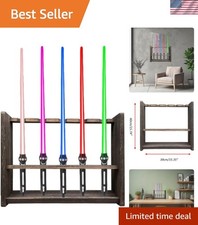 Exquisite Wooden Lightsaber Display Stand - Pedestal Base, Holds Up to 5 Sabers