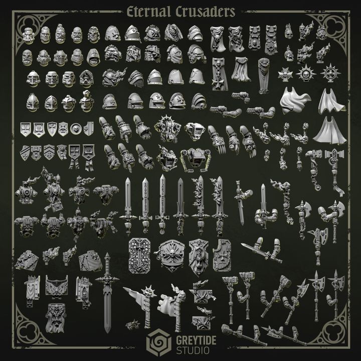Collection Eternal Crusaders Greytide Studio statuettes en résine 3D haut de gamme pour 40K