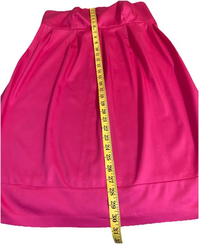 Liz Lang Maternity Hot Pink Strapless Dress Satin Feel Size 4 Baby Shower Party - Picture 3 of 5
