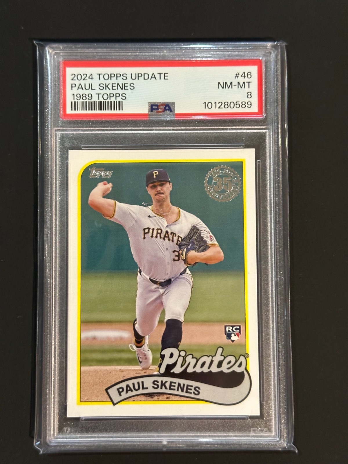 2024 Topps Update - 1989 Topps Baseball Paul Skenes (RC) PSA 8 view 1