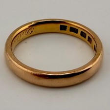 22ct Gold Wedding Ring/Band, Size L, 3.2mm W, 4.5g Hallmarked Not Scrap