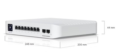 UBIQUITI UniFi USW-Pro-8-PoE| 8-Port Managed Layer 3 Gigabit PoE Switch