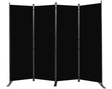 Biombo plegable 6FT con 4 paneles y tela 88