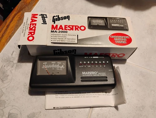 Gibson Maestro MA-2000 Chromatic Guitar Tuner with Box - Works