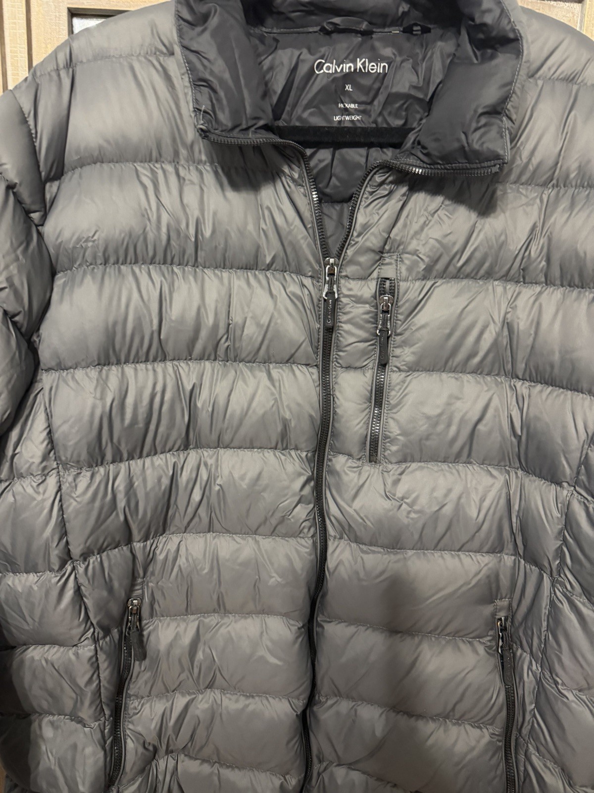 Calvin Klein Black Gray Packable Lightweight Prem… - image 3