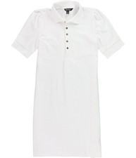 Ralph Lauren Womens Collared Shift Dress, white, S